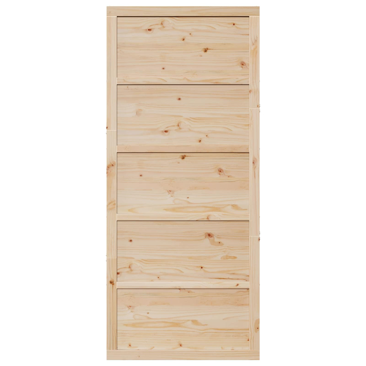 Barn Door 90 x 2,5 x 208 cm Solid Pine Wood Natural