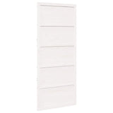 Barn Door White 90 x 2,5 x 208 cm Solid Pine Wood