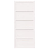 Barn Door White 90 x 2,5 x 208 cm Solid Pine Wood