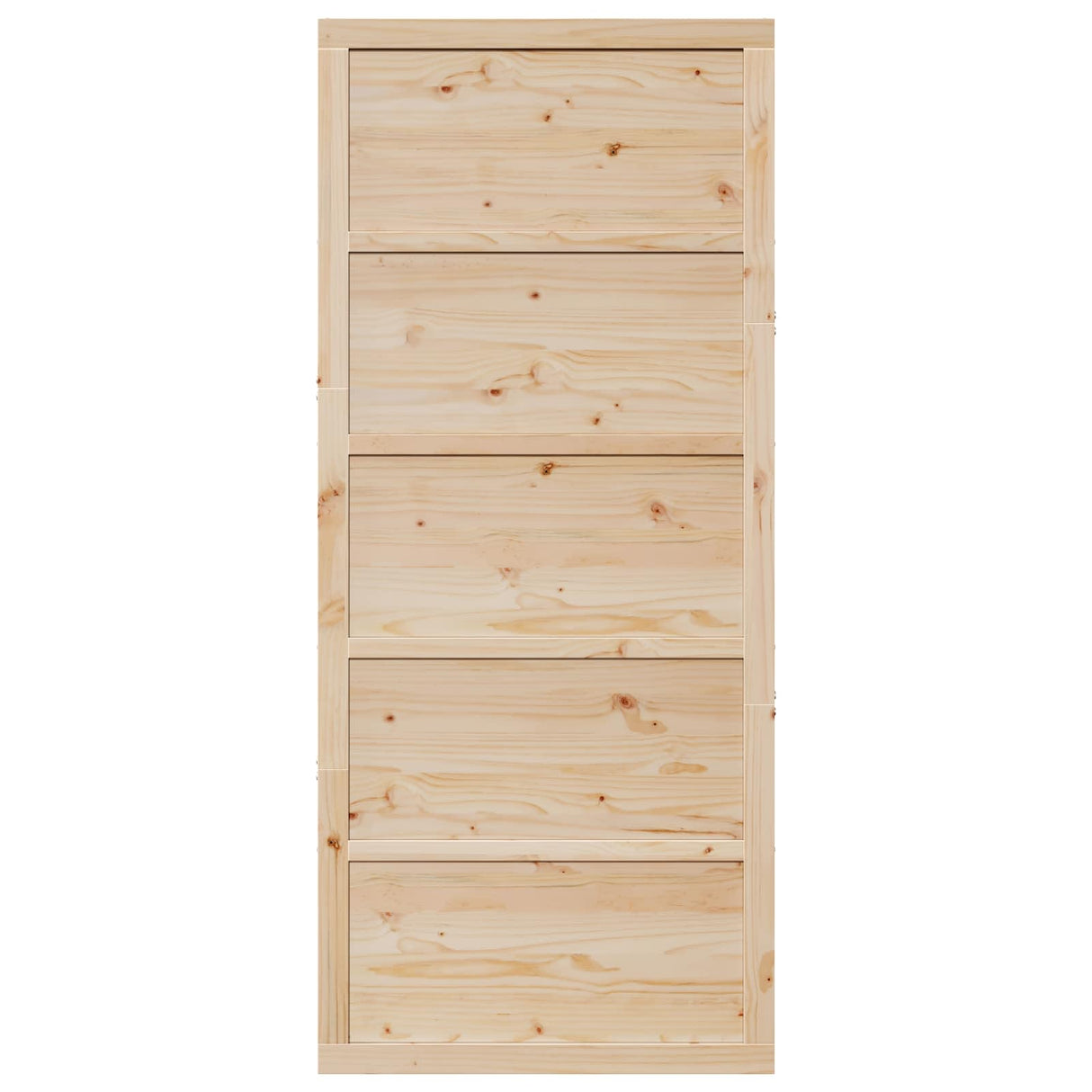 Barn Door Natural 80 x 2,5 x 208 cm Solid Pine Wood