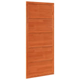 Barn Door Wax Brown 80 x 2,5 x 208 cm Solid Pine Wood - Rear View