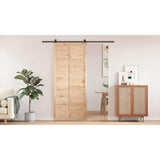 Barn Door Natural 100 x 2,5 x 208 cm Solid Pine Wood