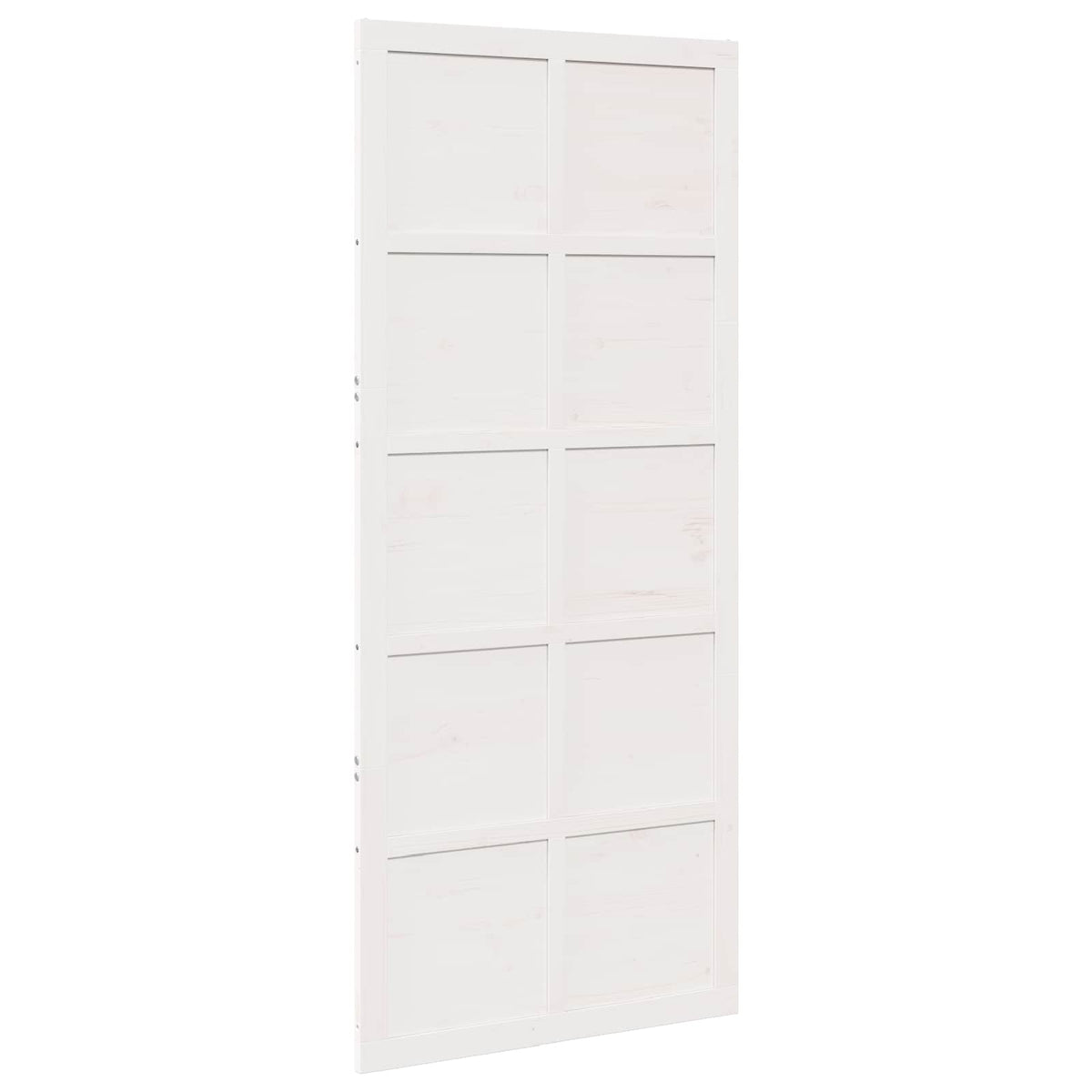Barn Door 100 x 2,5 x 208 cm Solid Pine Wood White