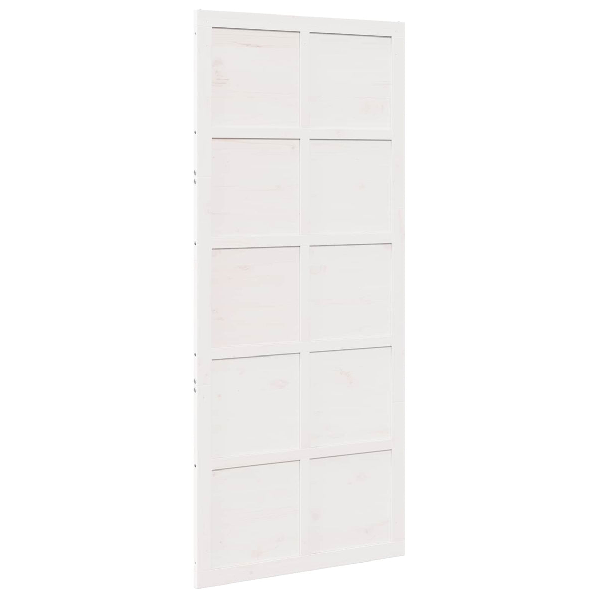 Barn Door 100 x 2,5 x 208 cm Solid Pine Wood White