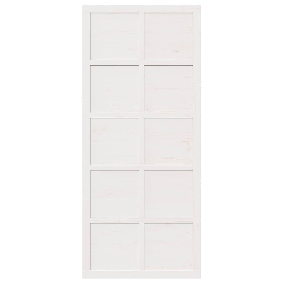Barn Door 100 x 2,5 x 208 cm Solid Pine Wood White