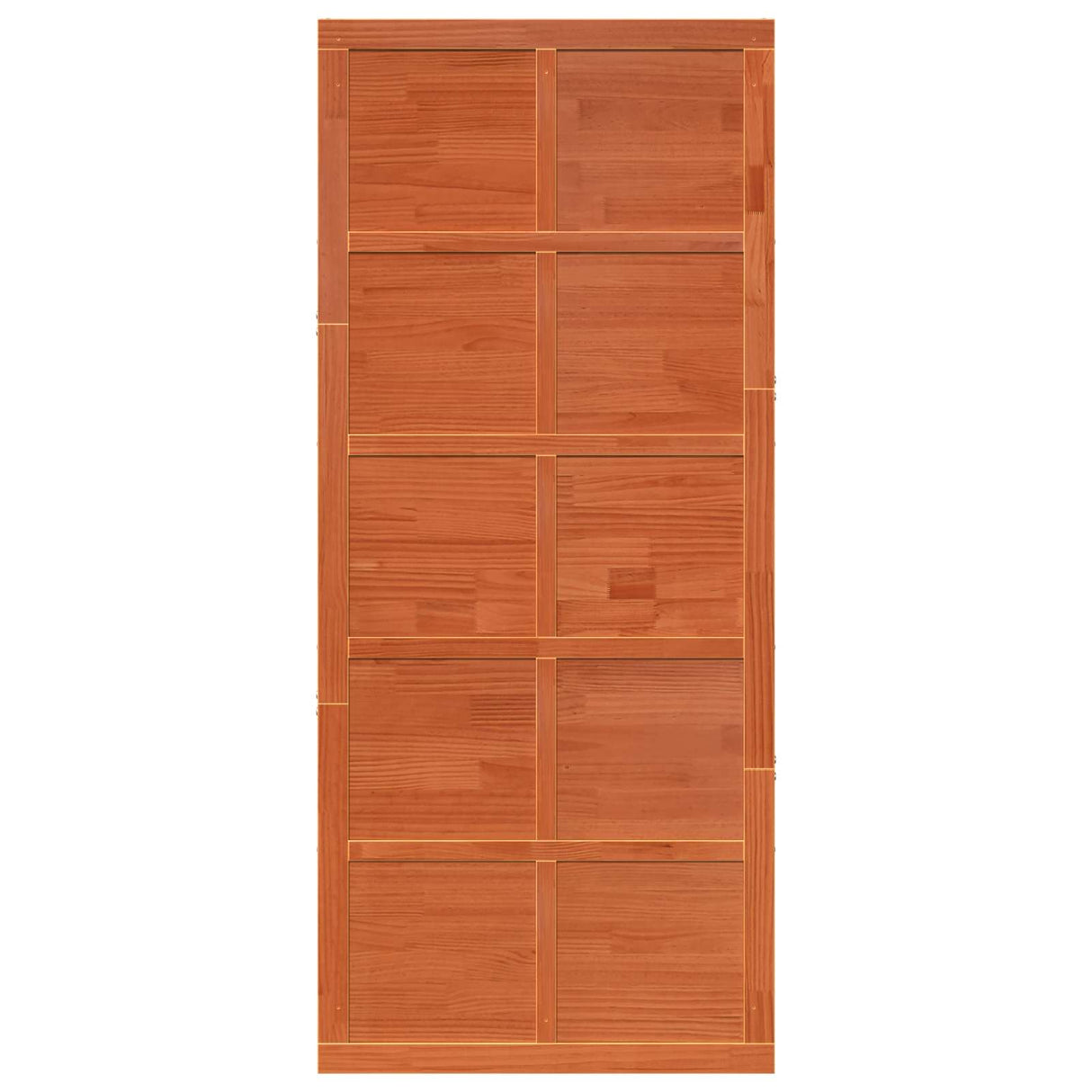 Barn Door Wax brown 100 x 2,5 x 208 cm Solid Pine Wood