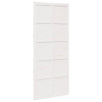 Barn Door 90 x 2,5 x 208 cm Solid Pine Wood White