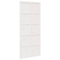Barn Door 90 x 2,5 x 208 cm Solid Pine Wood White