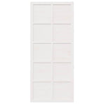 Barn Door 90 x 2,5 x 208 cm Solid Pine Wood White
