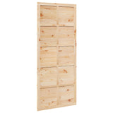 Barn Door Natural 80 x 2,5 x 208 cm Solid Pine Wood