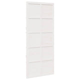 Barn Door White 80 x 2,5 x 208 cm Solid Pine Wood