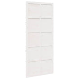 Barn Door White 80 x 2,5 x 208 cm Solid Pine Wood