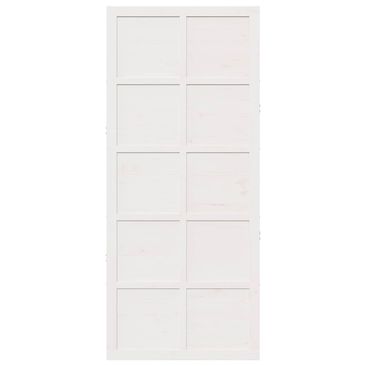 Barn Door White 80 x 2,5 x 208 cm Solid Pine Wood