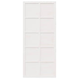 Barn Door White 80 x 2,5 x 208 cm Solid Pine Wood - Top-Down View