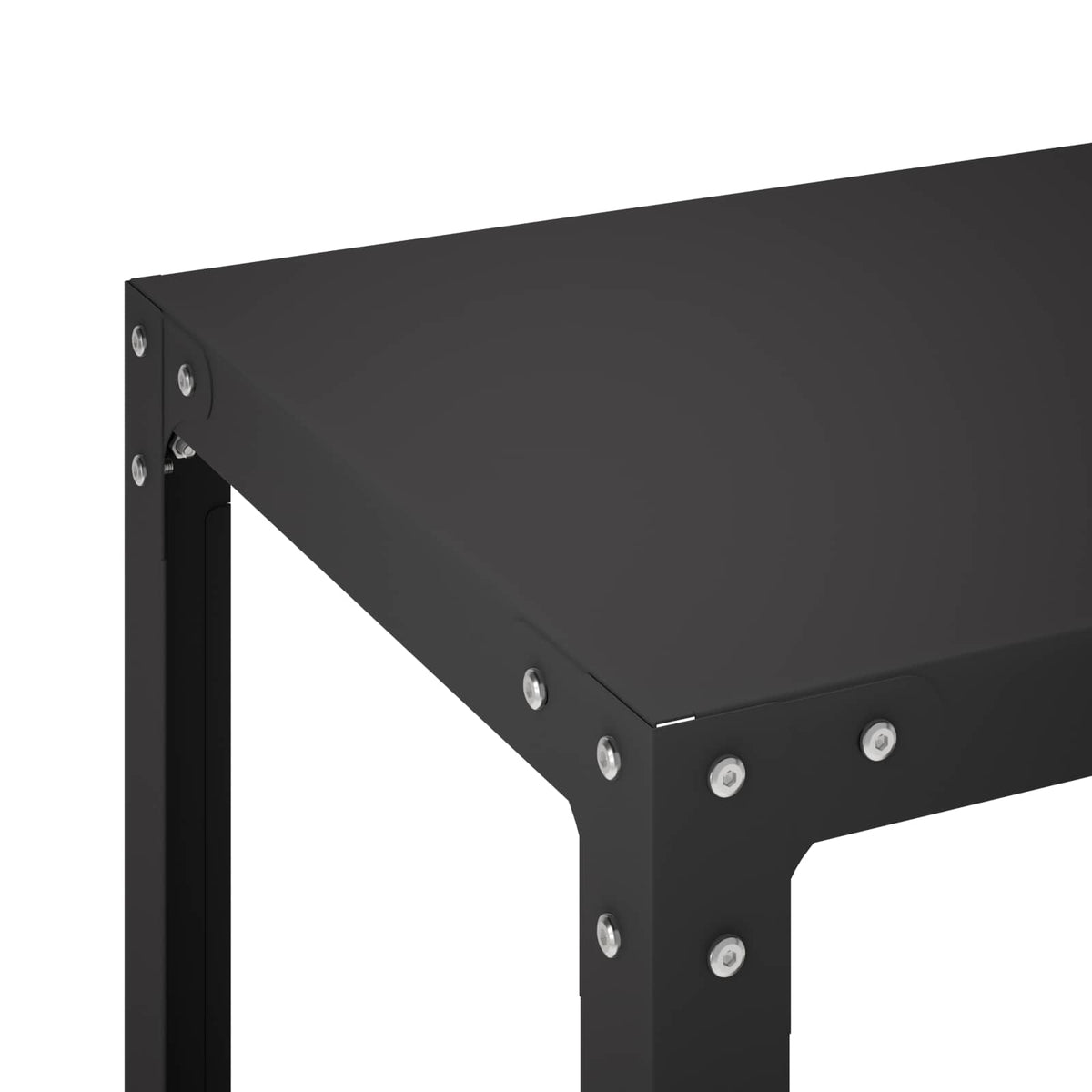 Potting Table 100 x 40 x 80 cm Powder-Coated Steel Black