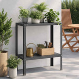 Potting Table 100 x 40 x 80 cm Powder-Coated Steel Black