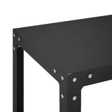 Potting Table 80 x 40 x 80 cm Powder-Coated Steel Black