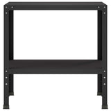 Potting Table 80 x 40 x 80 cm Powder-Coated Steel Black
