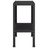 Potting Table 80 x 40 x 80 cm Powder-Coated Steel Black