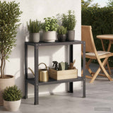Potting Table 60 x 40 x 80 cm Powder-Coated Steel Black