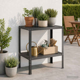 Potting Table 100 x 50 x 80 cm Powder-Coated Steel Black