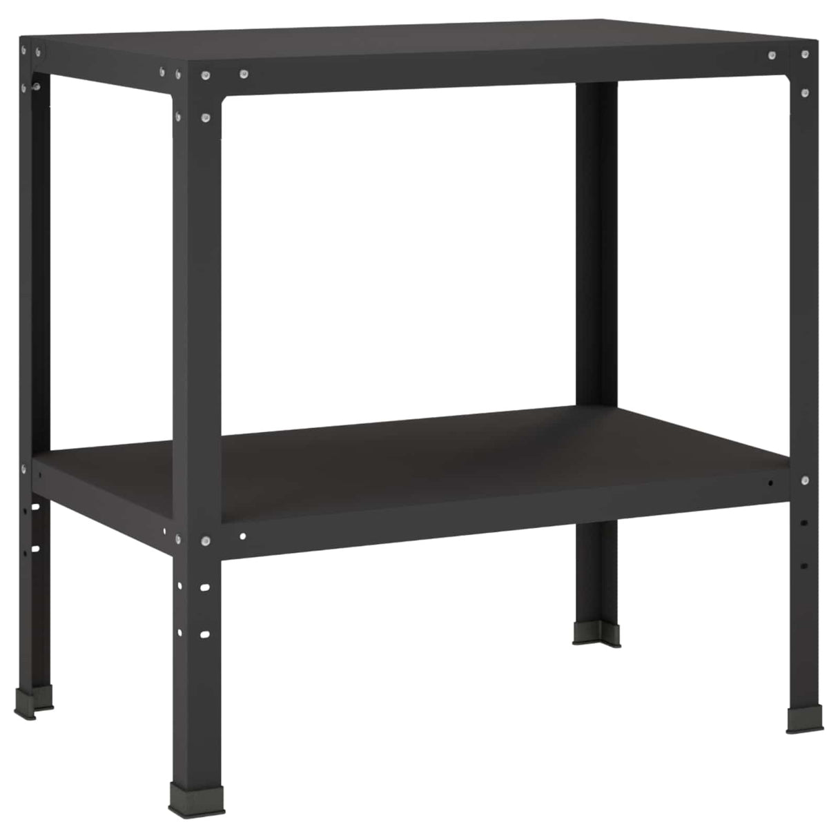Potting Table 100 x 50 x 80 cm Powder-Coated Steel Black