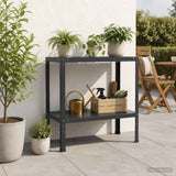 Potting Table 60 x 50 x 80 cm Powder-Coated Steel Black