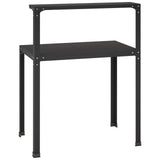 Potting Table 100 x 50 x 104 cm Powder-Coated Steel Black - 45-Degree Angle