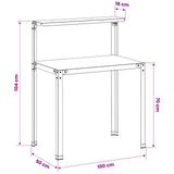 Potting Table 100 x 50 x 104 cm Powder-Coated Steel Black