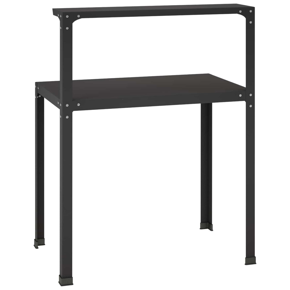 Potting Table 80 x 50 x 104 cm Powder-Coated Steel Black