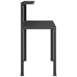 Potting Table 60 x 50 x 104 cm Powder-Coated Steel Black - Top-Down View
