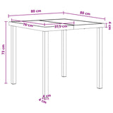Garden Dining Set 5 pcs Black Poly Rattan