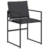 Garden Dining Set 5 pcs Black and Dark grey 80 x 80 x 73 cm - Top-Down View