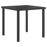 Garden Dining Set 5 pcs Black and Dark grey 80 x 80 x 73 cm