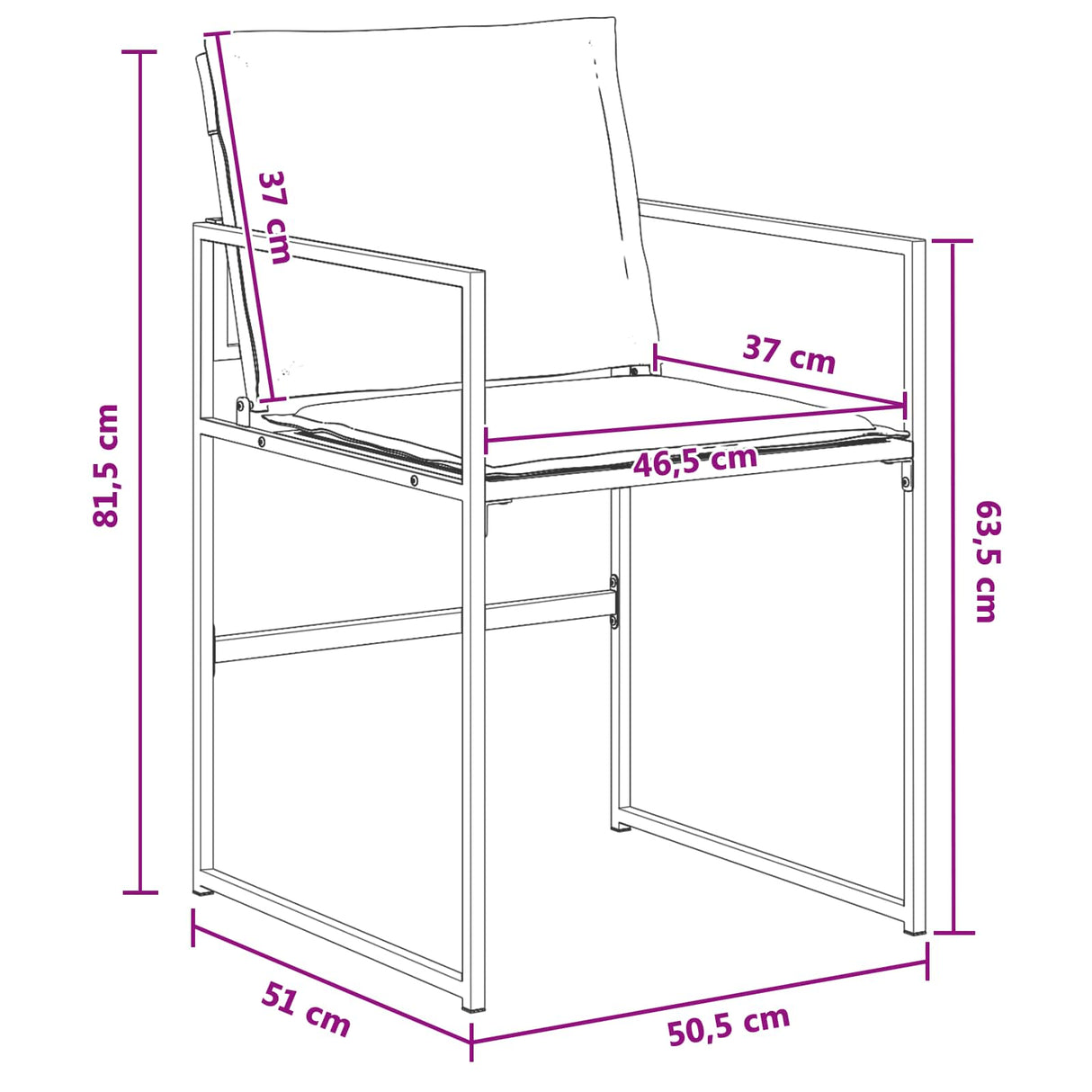 Garden Dining Set 5 pcs Black and Dark grey 80 x 80 x 73 cm