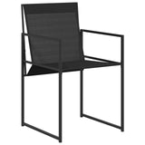 Garden Dining Set 5 pcs Black Textilene and Steel - Top-Down View