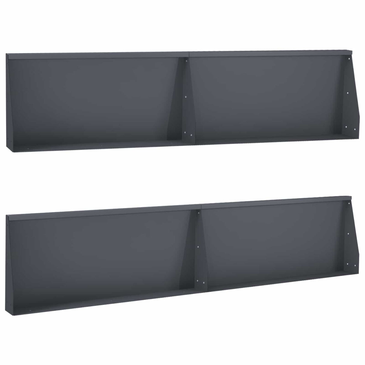 Retaining Wall 4 pcs 100 x 12 x 30 cm Steel Anthracite