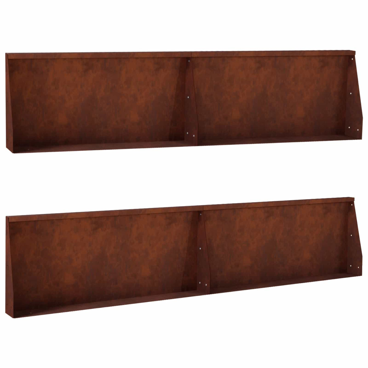 Retaining Wall 4 pcs 100 x 12 x 50 cm Weathering Steel Rusty