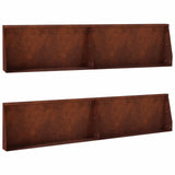 Retaining Wall 4 pcs 100 x 12 x 50 cm Weathering Steel Rusty