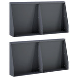 Retaining Wall 4 pcs 40 x 12 x 40 cm Steel Anthracite