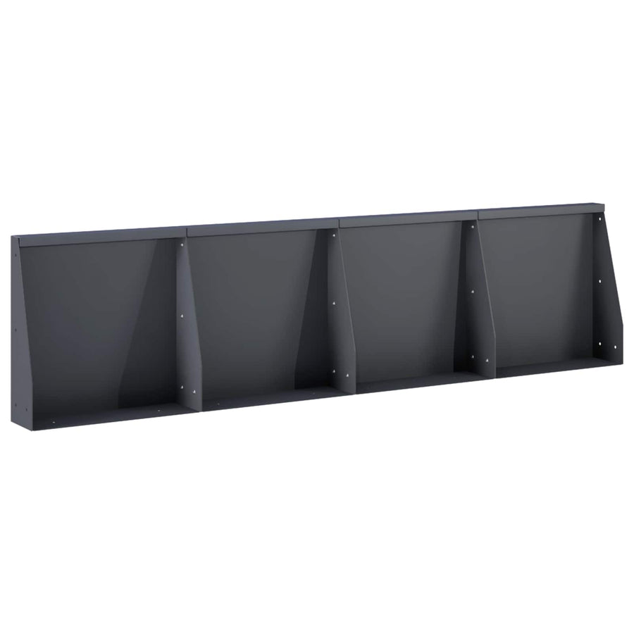 Retaining Wall 4 pcs 40 x 12 x 40 cm Steel Anthracite
