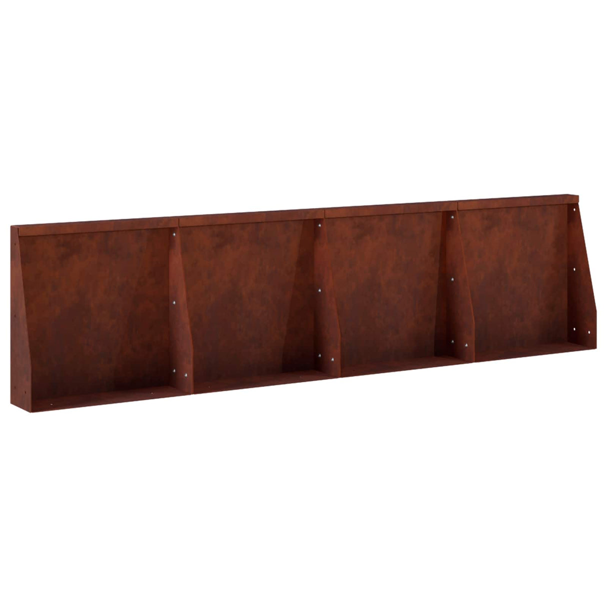 Retaining Wall 4 pcs 40 x 12 x 40 cm Weathering Steel Rusty