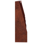 Retaining Wall 4 pcs 40 x 12 x 50 cm Weathering Steel Rusty