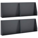 Retaining Wall 4 pcs 60 x 12 x 40 cm Steel Anthracite