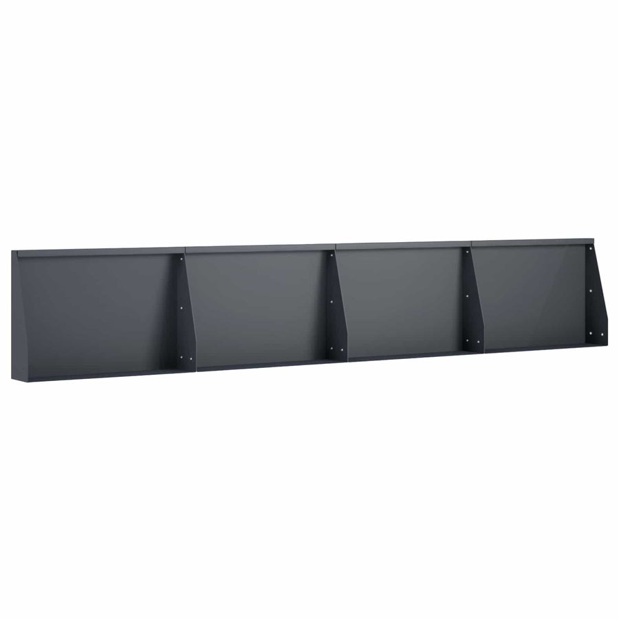Retaining Wall 4 pcs 60 x 12 x 40 cm Steel Anthracite