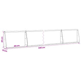 Retaining Wall 4 pcs 60 x 12 x 40 cm Steel Anthracite - Low Angle