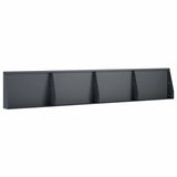 Retaining Wall 4 pcs 60 x 12 x 50 cm Steel Anthracite - Front View