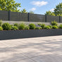 Retaining Wall 4 pcs 80 x 12 x 40 cm Steel Anthracite