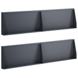 Retaining Wall 4 pcs 80 x 12 x 40 cm Steel Anthracite