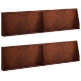 Retaining Wall 4 pcs 80 x 12 x 50 cm Weathering Steel Rusty